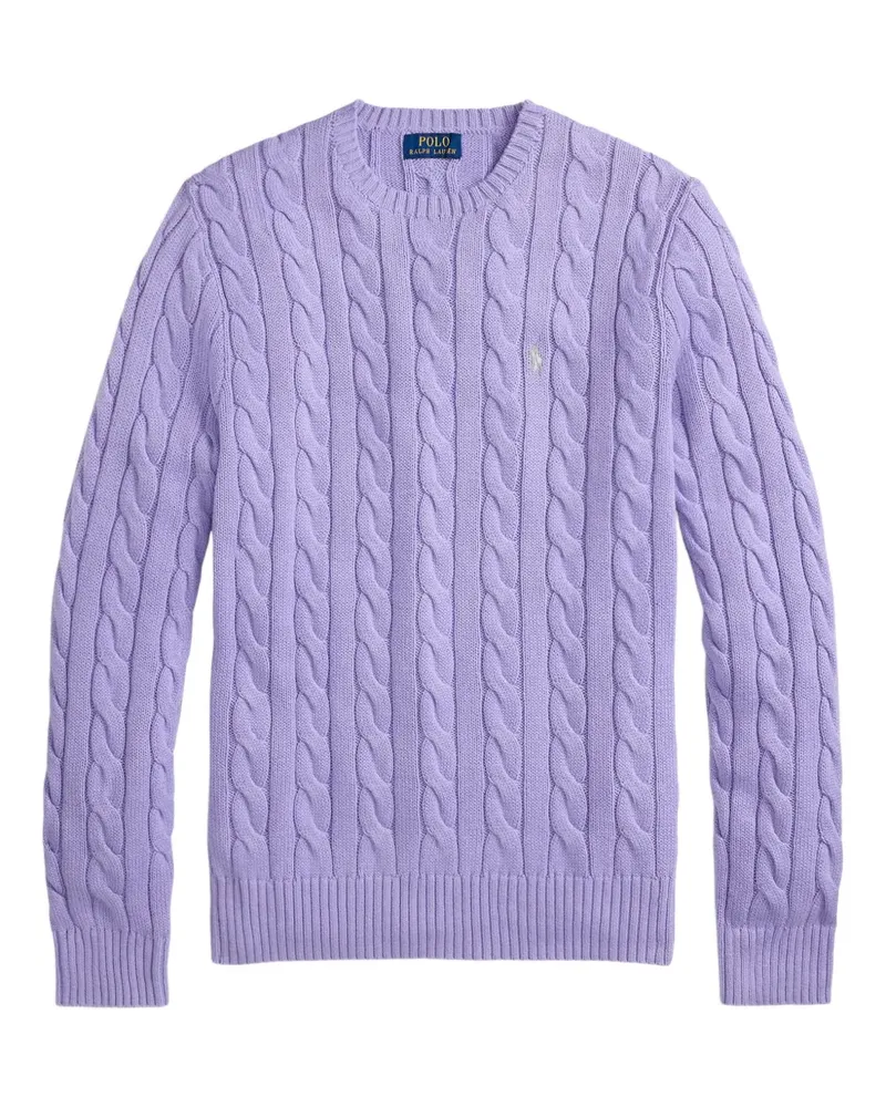Ralph Lauren Landärmeliger Pullover mit Zopfmuster - Violett Violett