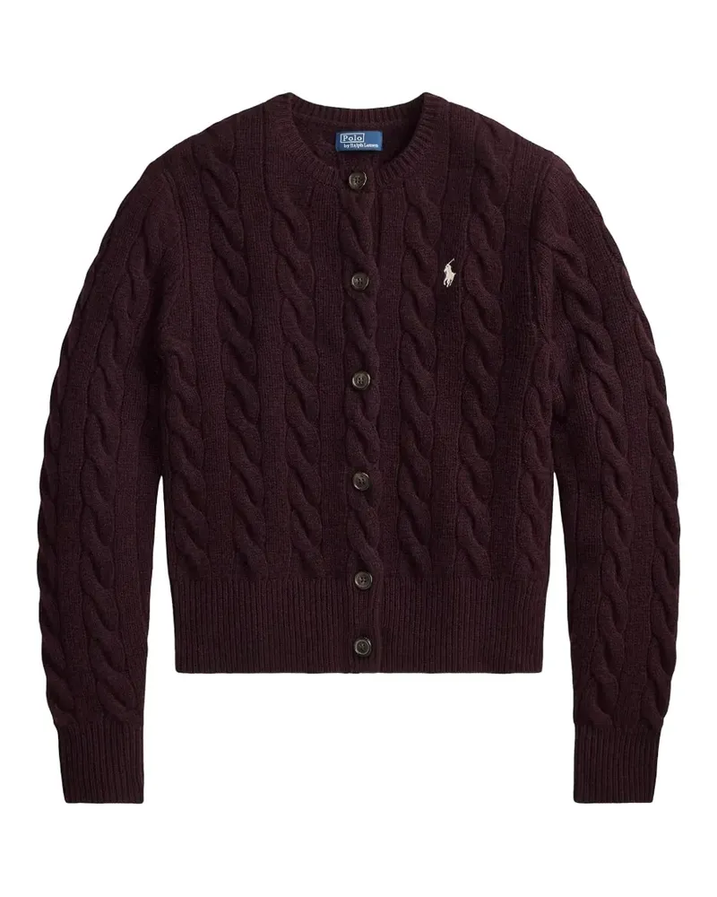 Ralph Lauren Cardigan mit Zopfmuster - Violett Violett