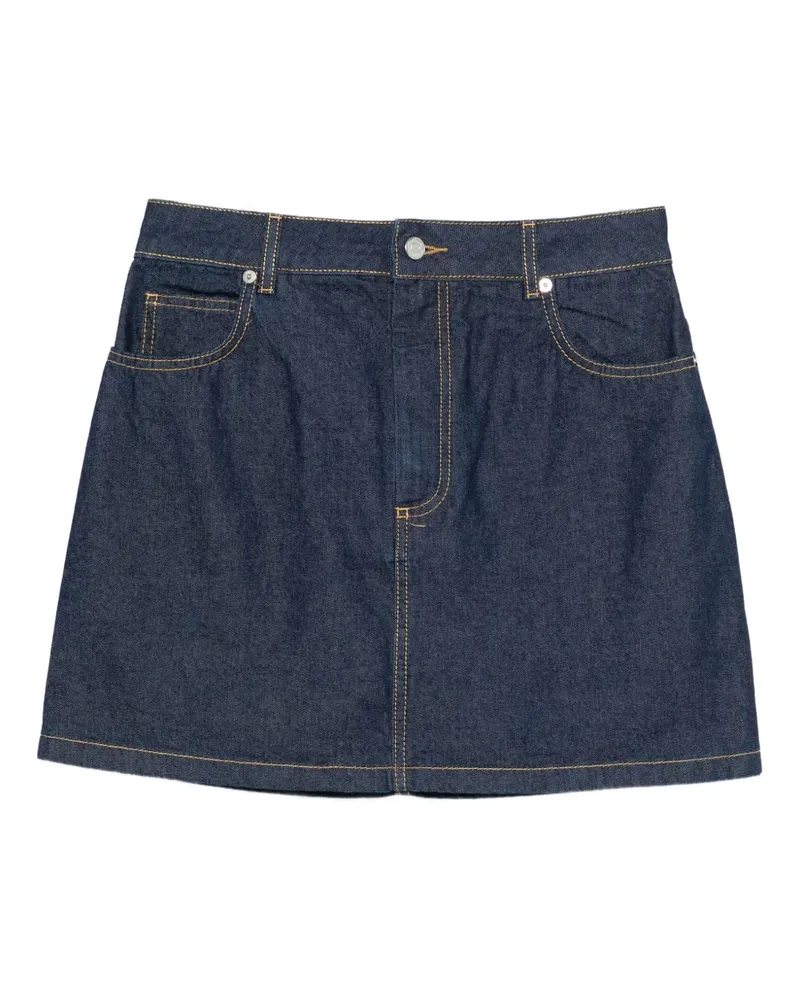 Kitsuné Klassischer Jeans-Minirock - Blau Blau