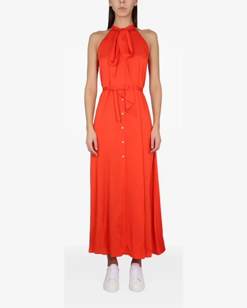 ASPESI sleeveless belted midi dress - Orange Orange