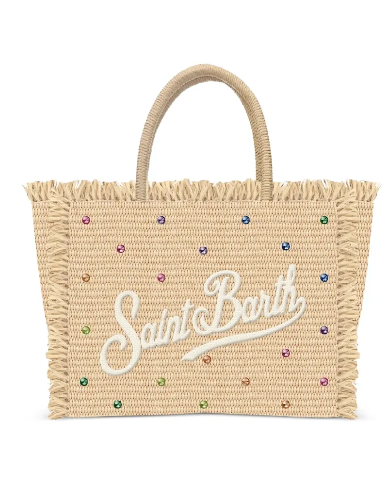 MC2 Saint Barth medium Colette crystal-embellished tote bag - Nude Nude