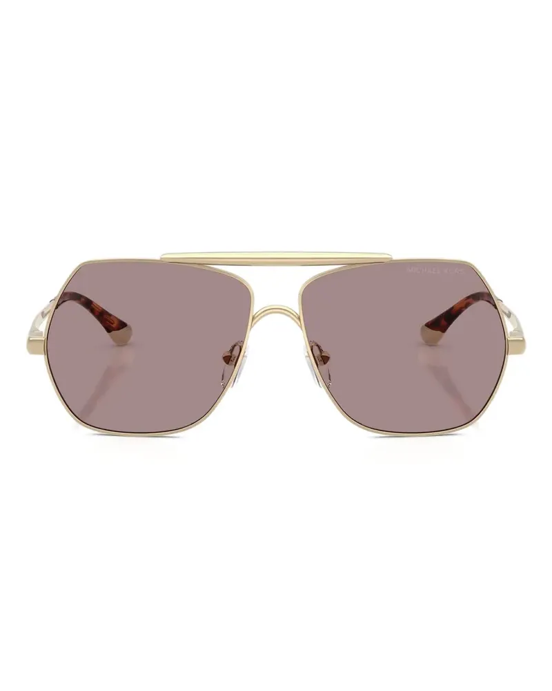 Michael Kors Denver Sonnenbrille mit geometrischem Gestell - Gold Gold