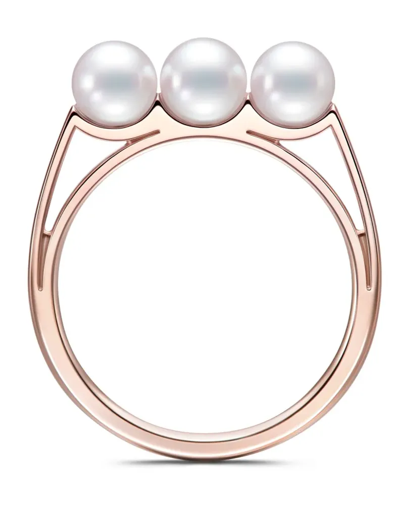 TASAKI Balance Light Ring mit Perlen - Rosa Rosa