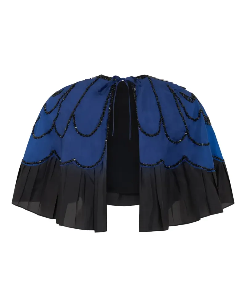 Alberta Ferretti sequin-embellished cape - Schwarz Schwarz