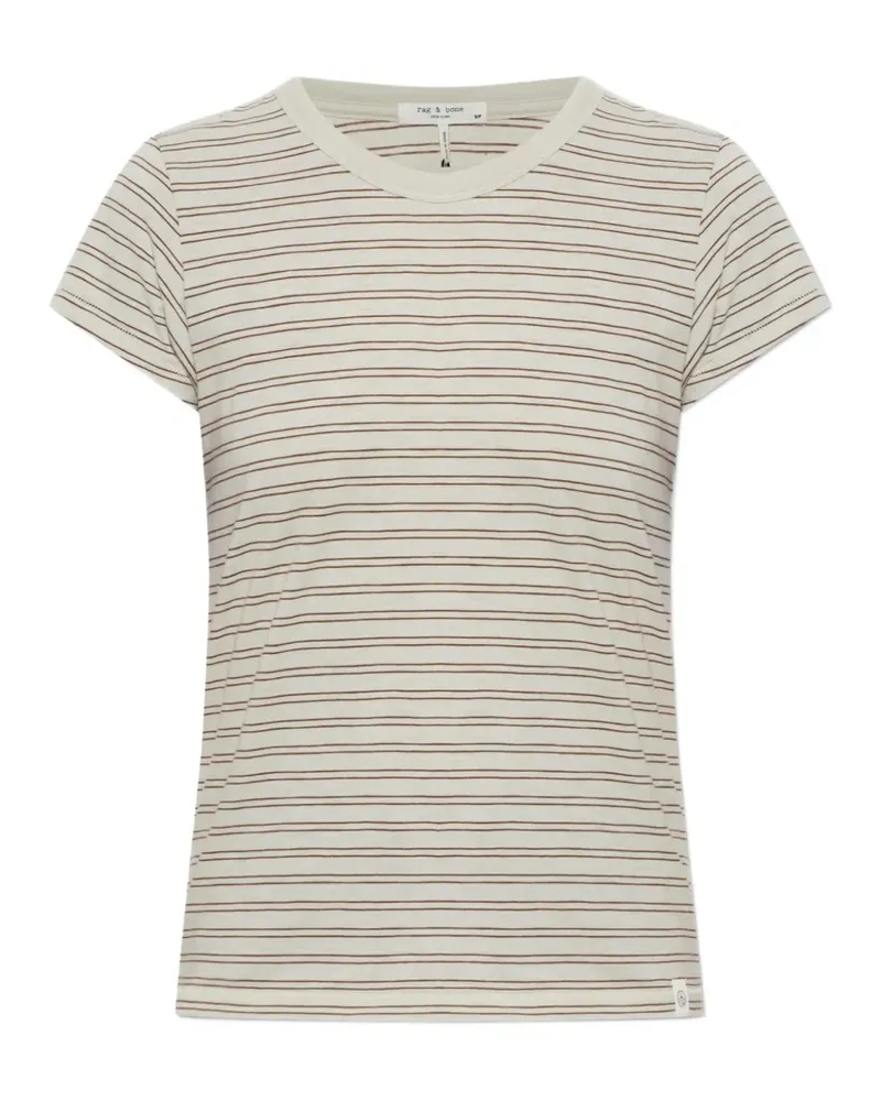 Rag & Bone Gestreiftes T-Shirt - Nude Nude