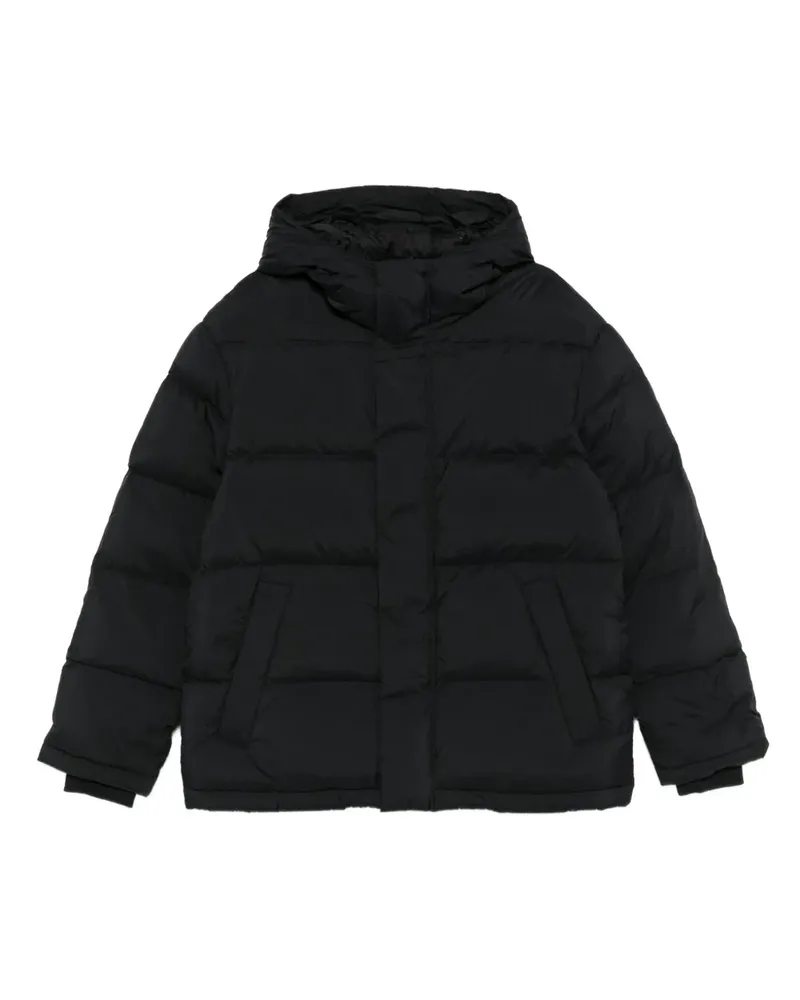 NN 07 Gesteppte Kapuzenjacke - Schwarz Schwarz
