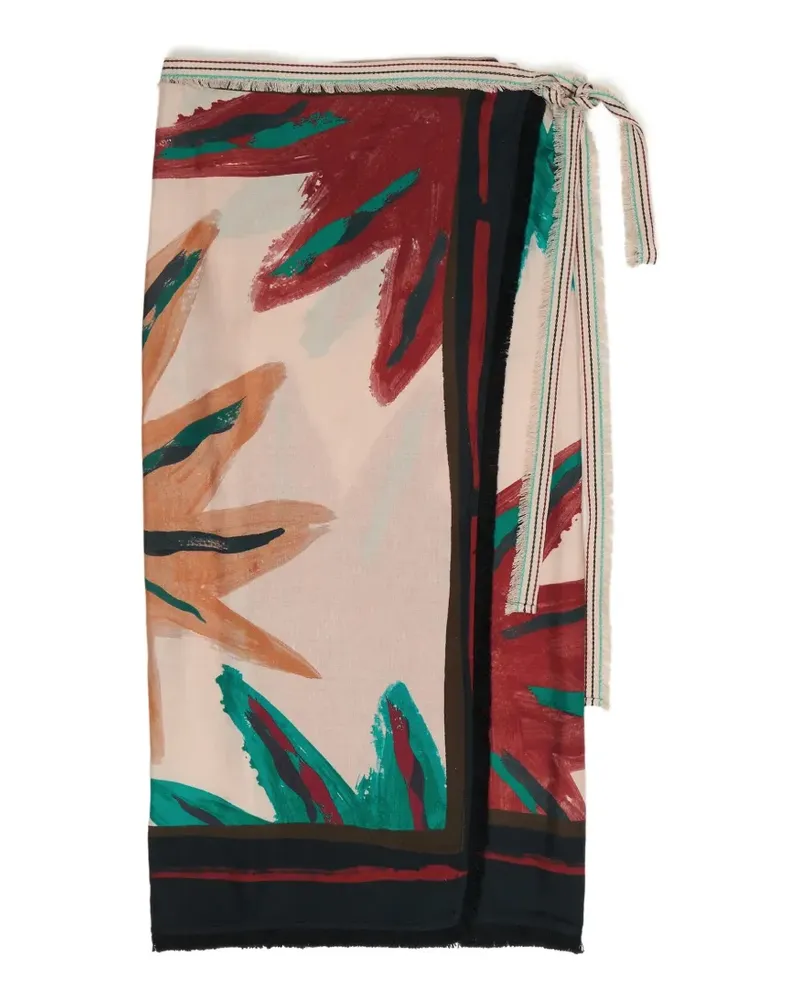 BIMBA Y LOLA Gewickelter Midirock mit Sonnen-Print - Nude Nude
