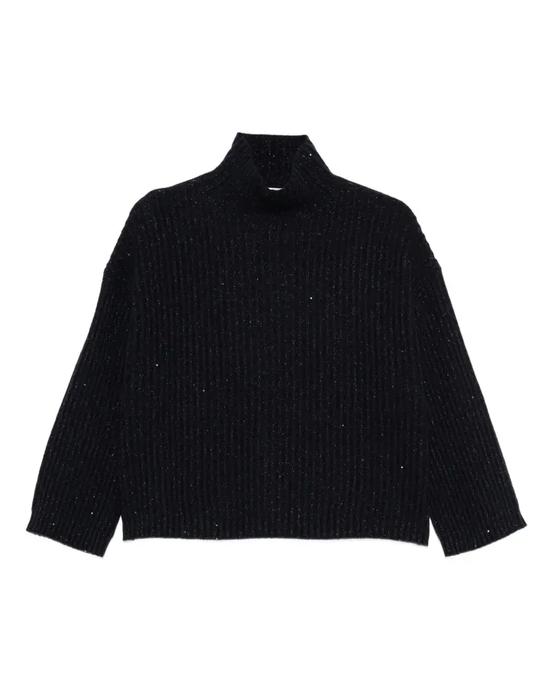 Brunello Cucinelli Gerippter Strick mit Pailletten - Blau Blau