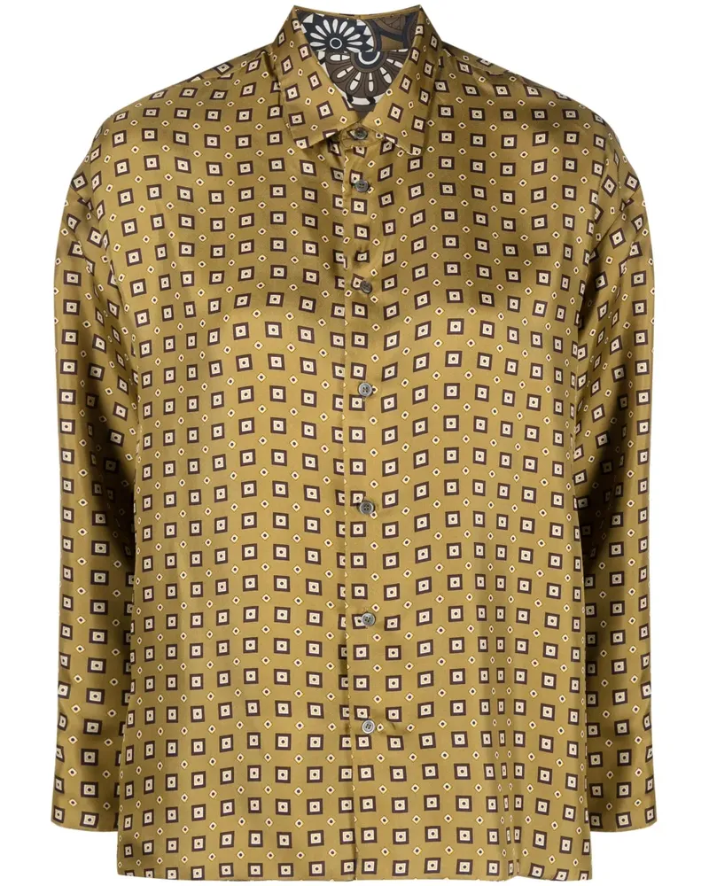 Max Mara Schal mit grafischem Print - Grün Grün