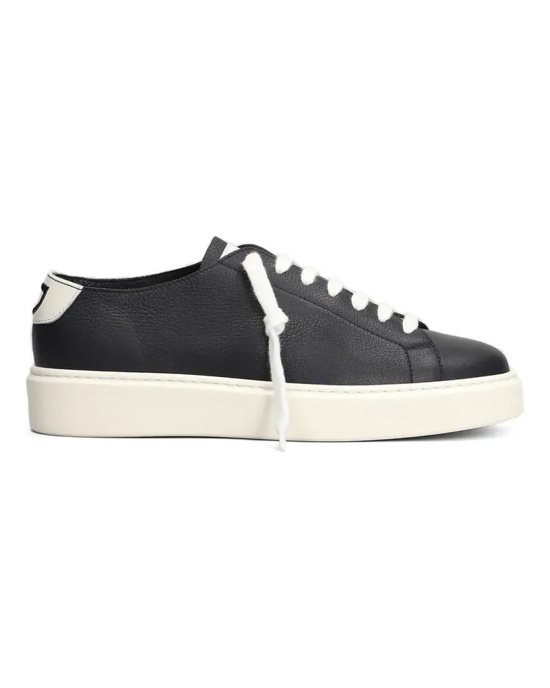 Doucal´s pebbled-leather sneakers - Schwarz Schwarz