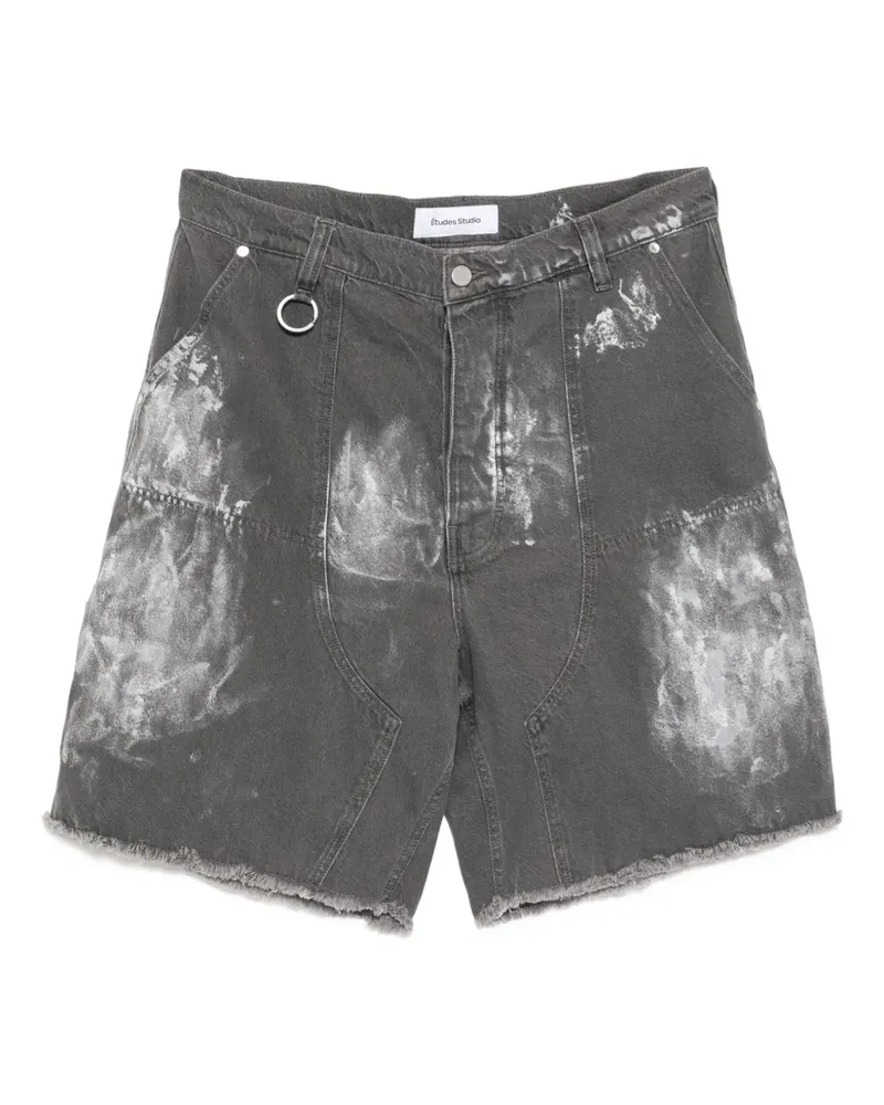 Études Studio Lockere Shorts aus Denim - Grau Grau