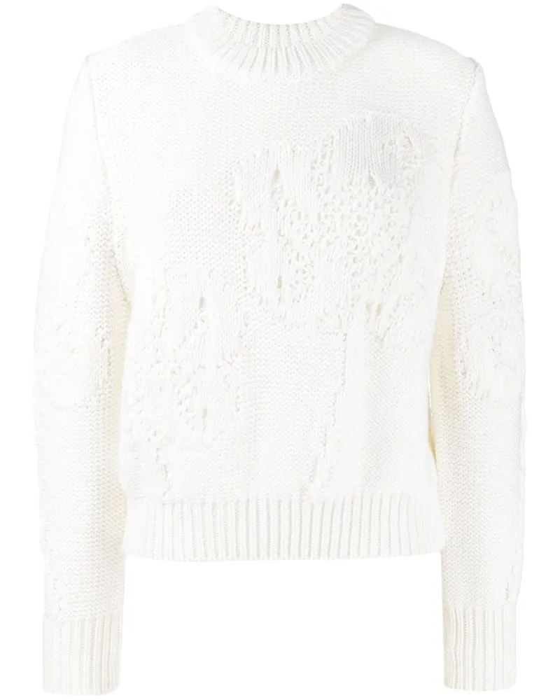 Cecilie Bahnsen Pullover mit Lochstrickmuster - Weiß Weiß