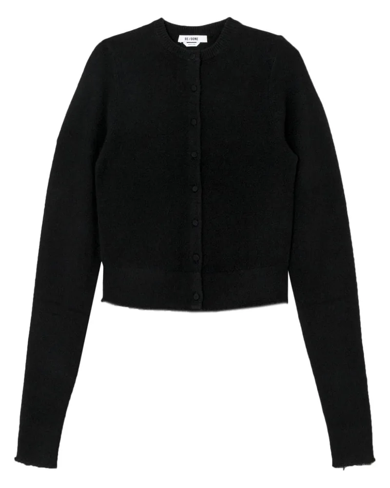 RE/DONE Kaschmircardigan mit rundem Ausschnitt - Schwarz Schwarz