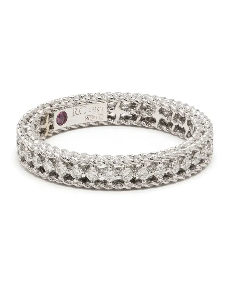 Roberto Coin 18kt Symphony Weißgoldring mit Diamanten - Silber Silber
