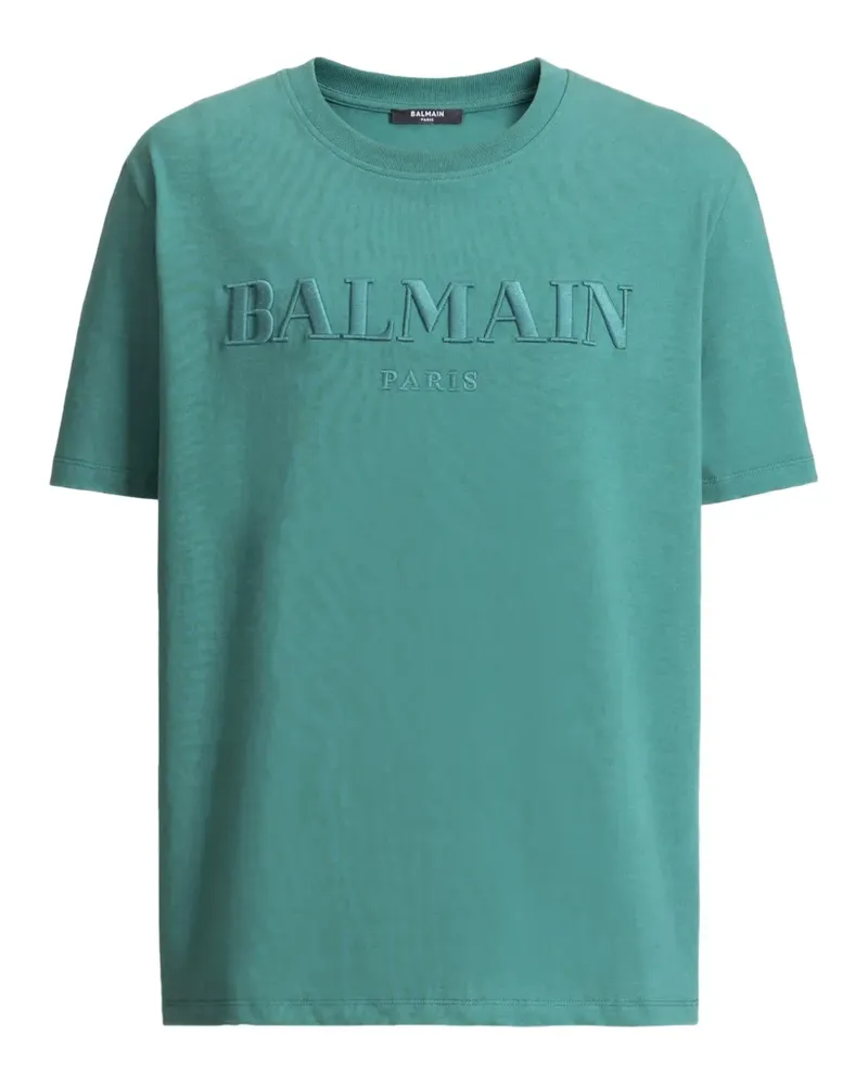 Balmain Vintage  T-Shirt mit Stickerei - Blau Blau