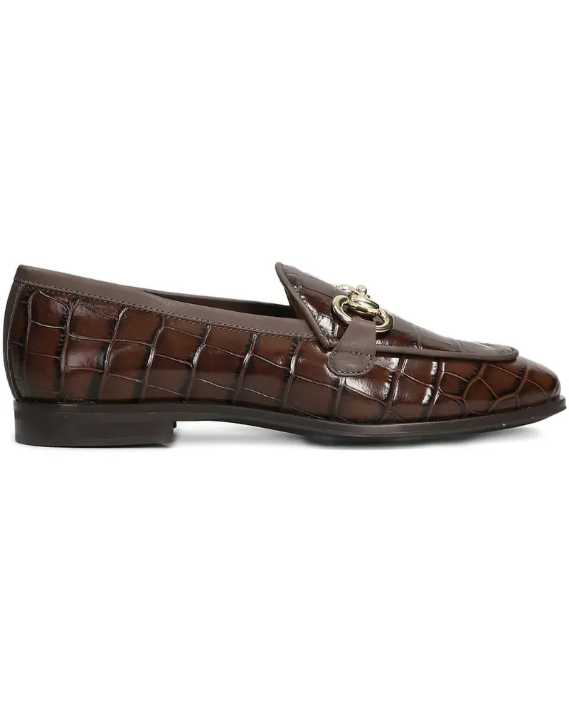 Pedro Miralles crocodile-effect horsebit loafers - Braun Braun