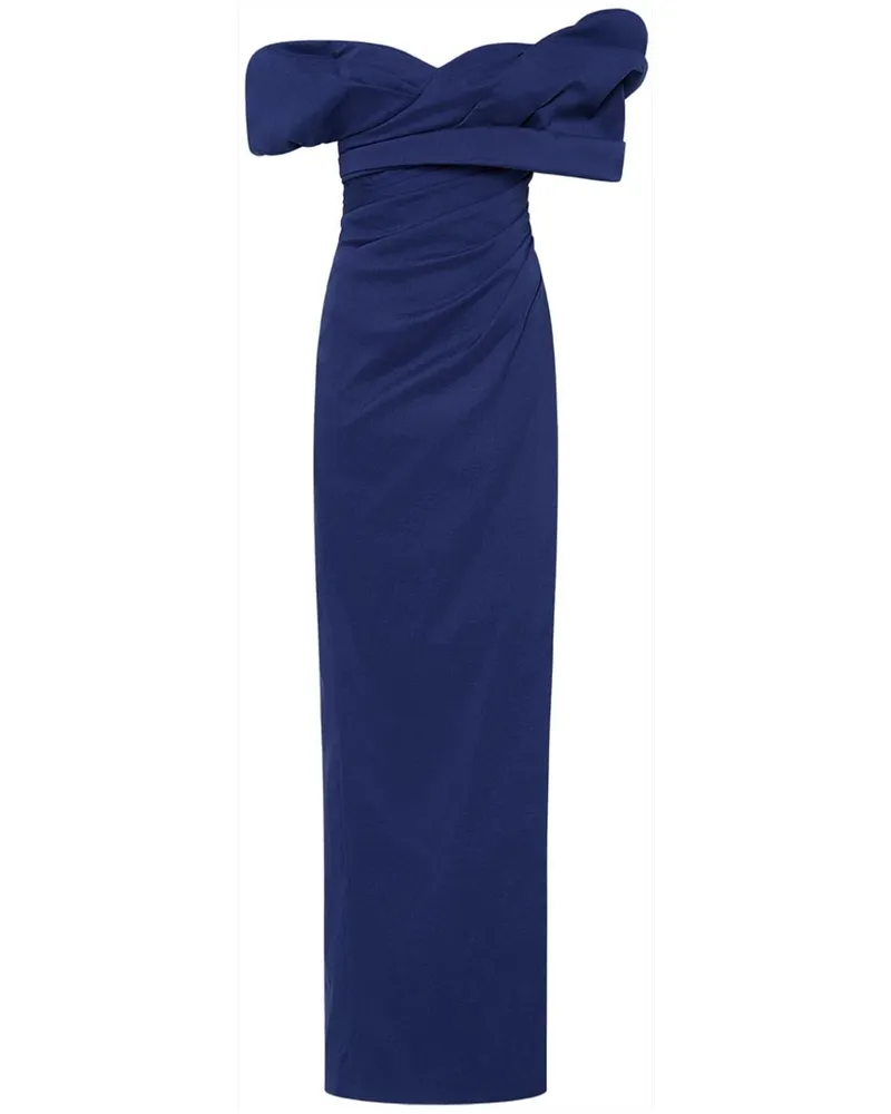 Rachel Gilbert Gia Kleid mit Raffungen - Blau Blau