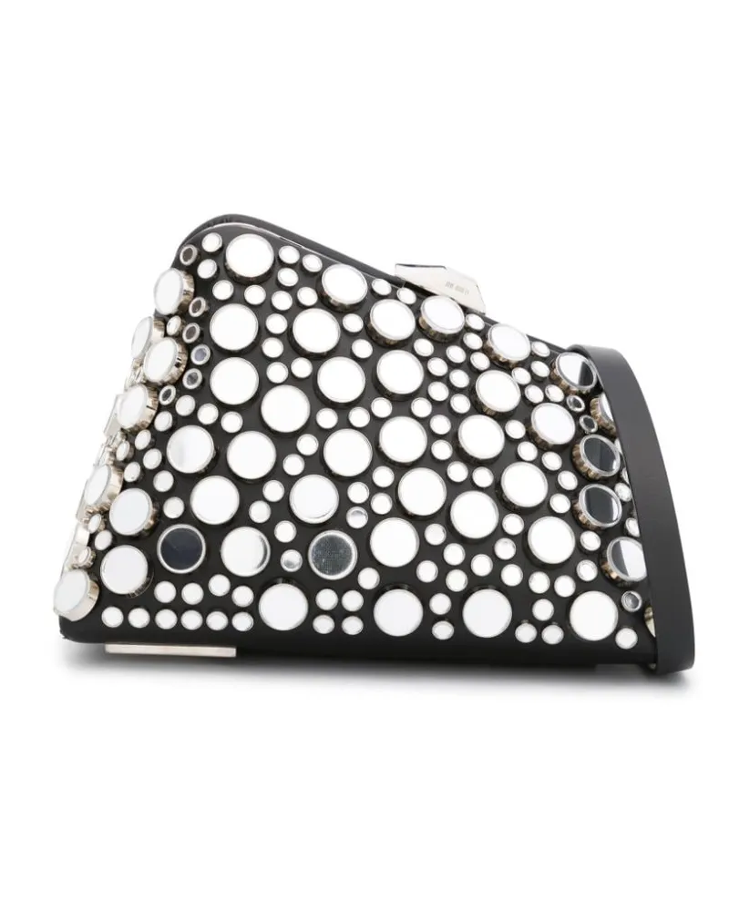 ATTICO Midnight Clutch mit Nieten - Schwarz Schwarz