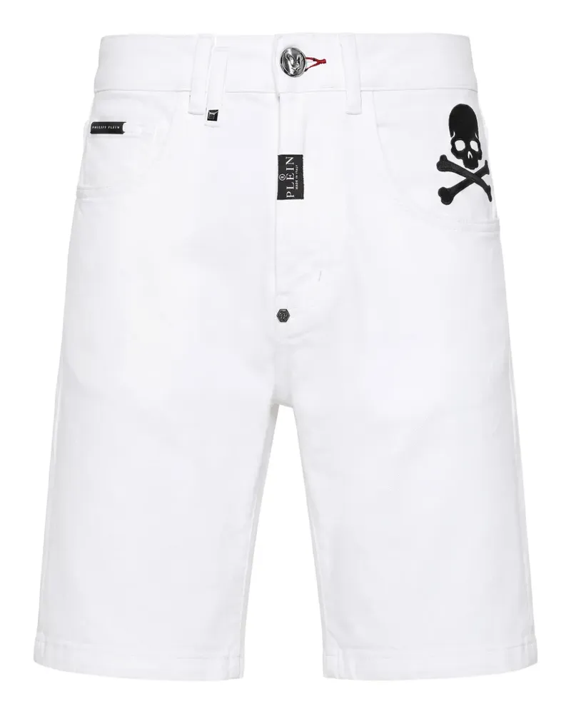 Philipp Plein denim Formentera shorts basics - Weiß Weiß