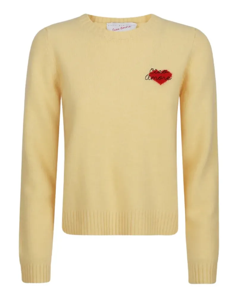 Giada Benincasa Heartbeat Pullover mit rundem Ausschnitt - Gelb Gelb
