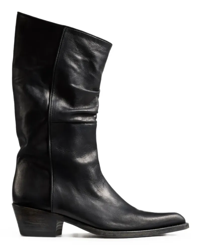 KHAITE Clive Stiefel mit spitzer Kappe 45mm - Schwarz Schwarz