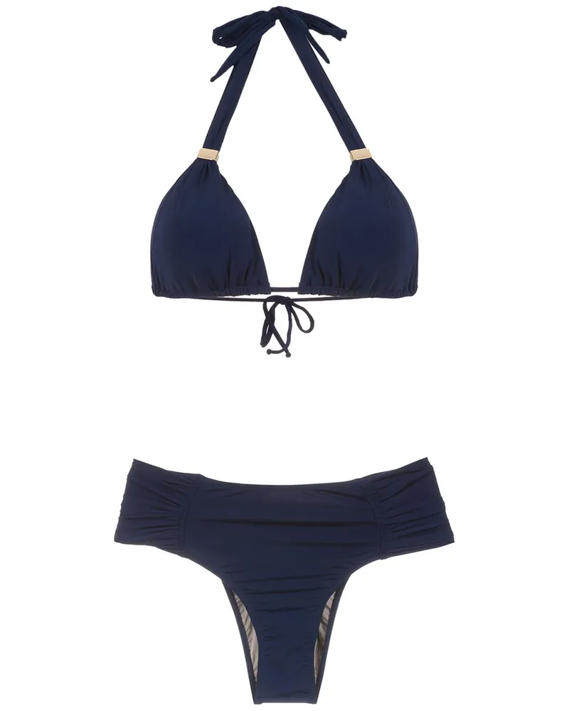 BRIGITTE Bikini mit Knöpfen - Blau Blau