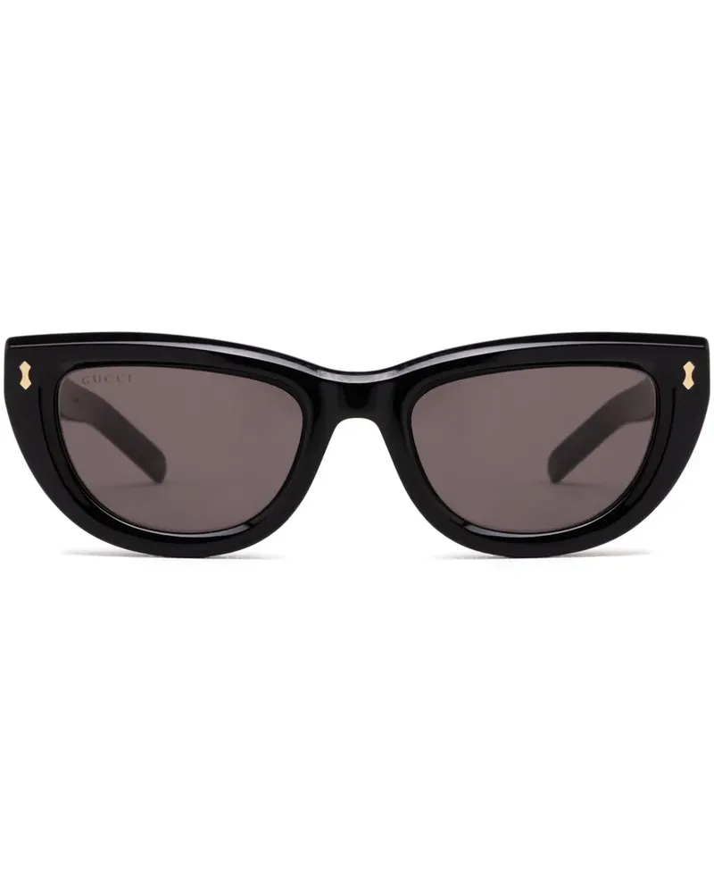 Gucci Sonnenbrille mit Logo-Print - Schwarz Schwarz