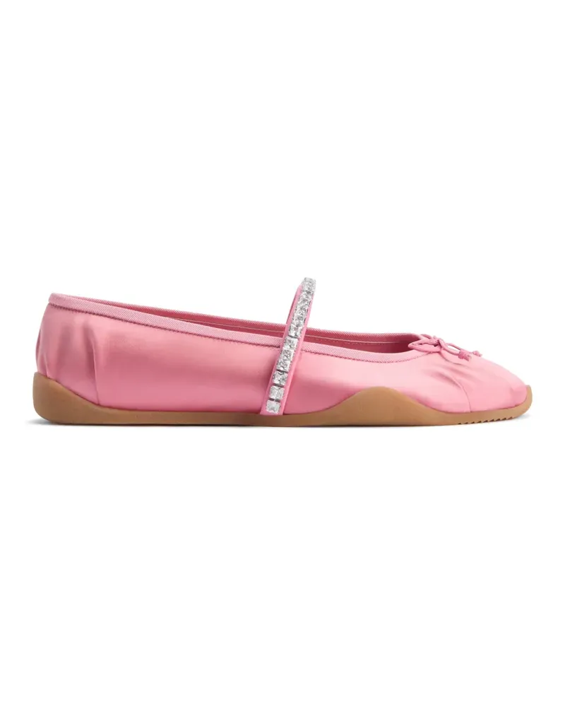 Giuseppe Zanotti Ballerinas mit Strassschleife - Rosa Rosa