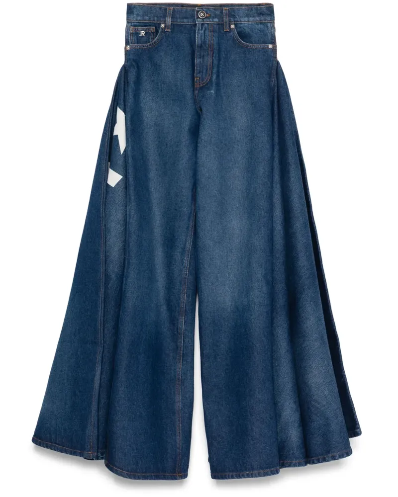 John Richmond Drapierte Jeans - Blau Blau