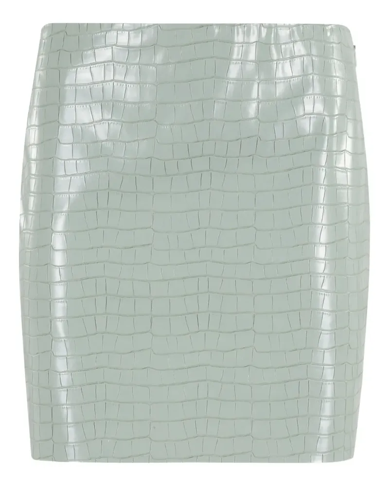 Isabelle Blanche crocodile-effect mini skirt - Grün Grün