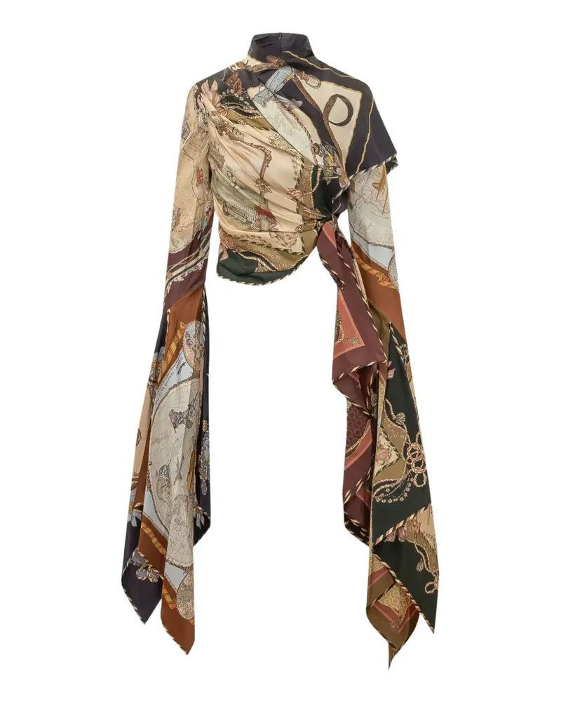 Zimmermann Drapierte Valiant Bluse - Braun Braun