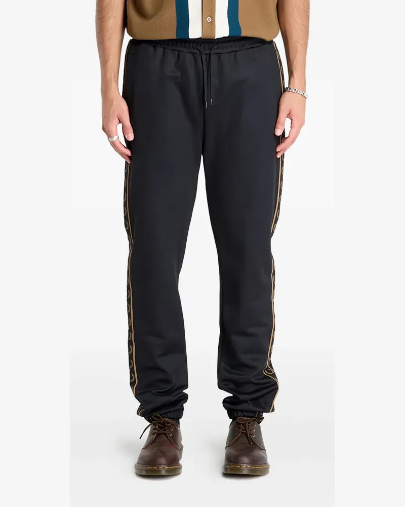Fred Perry contrast-tape track pants - Schwarz Schwarz