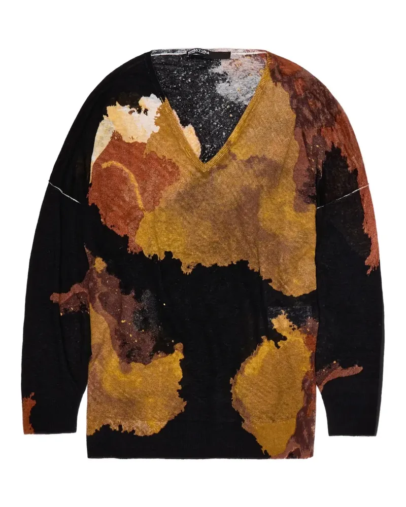 BIMBA Y LOLA T-Shirt mit V-Ausschnitt - Schwarz Schwarz