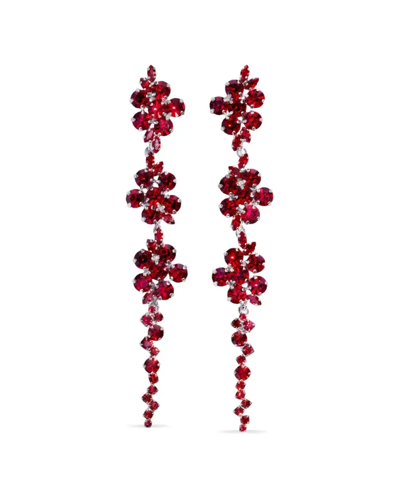 Simone Rocha Hängeohrringe mit Blumenmotiv - Silber Silber
