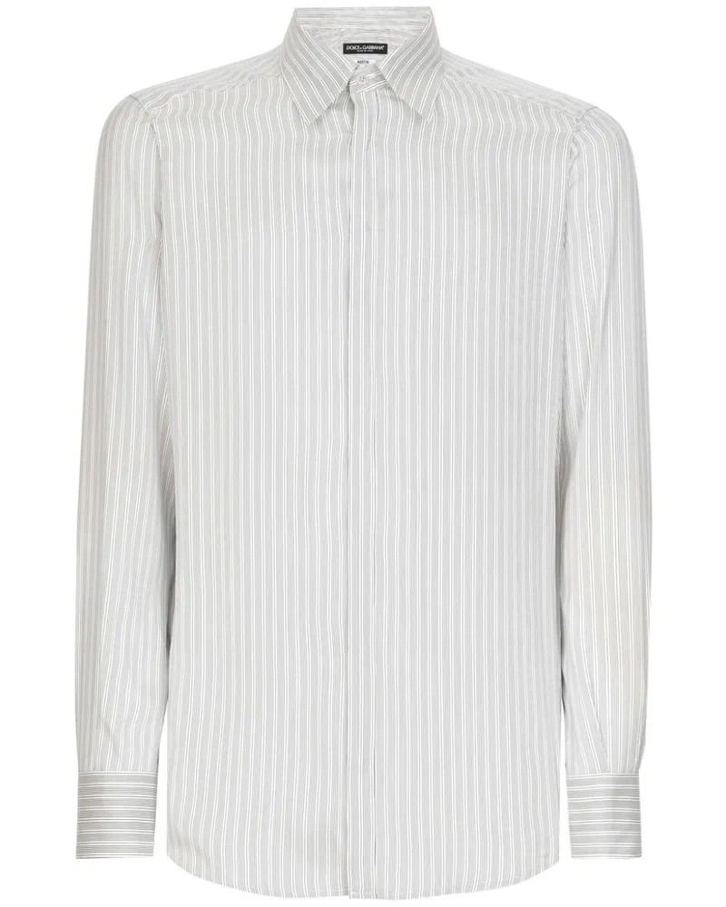 Dolce & Gabbana Gestreiftes Hemd - Grau Grau