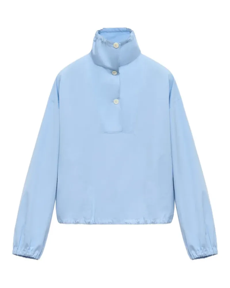 Marni light blue poplin blouse with high neck - Blau Blau