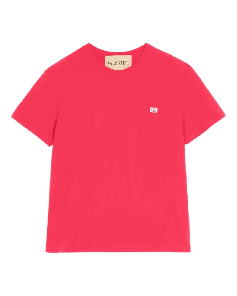 Valentino Garavani T-Shirt mit VLogo-Patch - Rot Rot