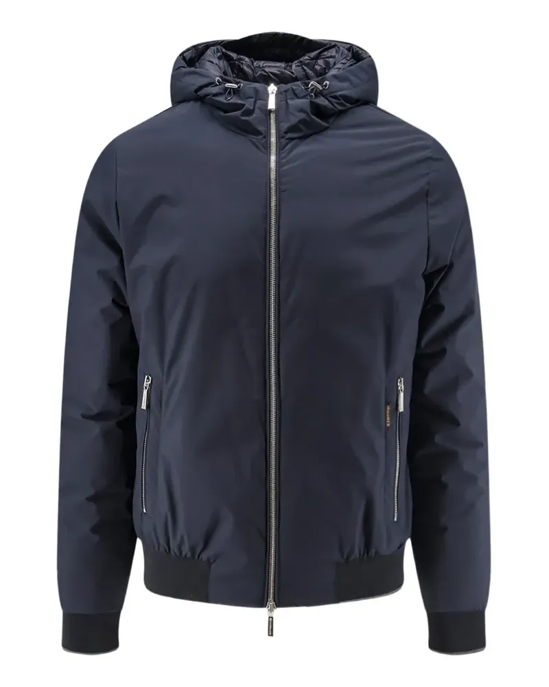MOORER Kapuzenjacke mit Reißverschluss - Blau Blau