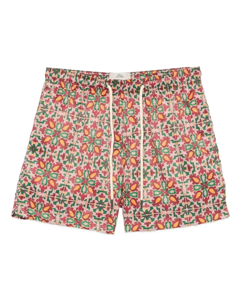 PENINSULA geometric-print drawstring swim shorts - Rosa Rosa