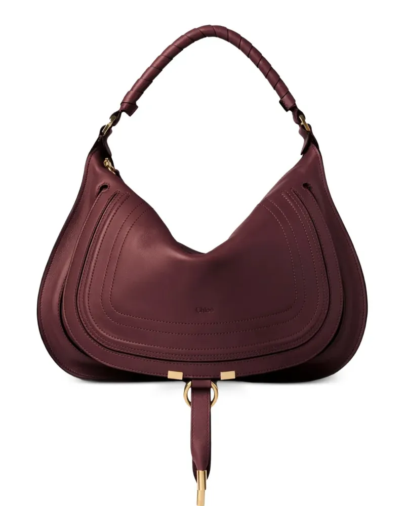 Chloé Marcie Schultertasche mit Nieten - Braun Braun