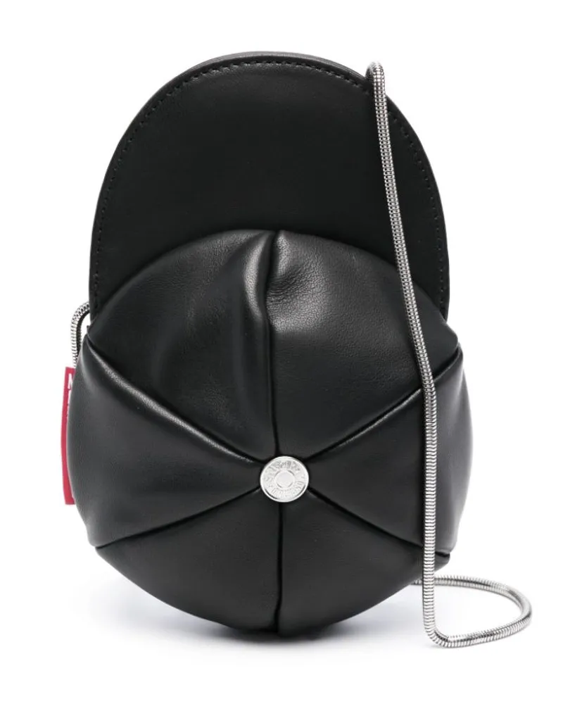 Moschino Umhängetasche mit Logo - Schwarz Schwarz