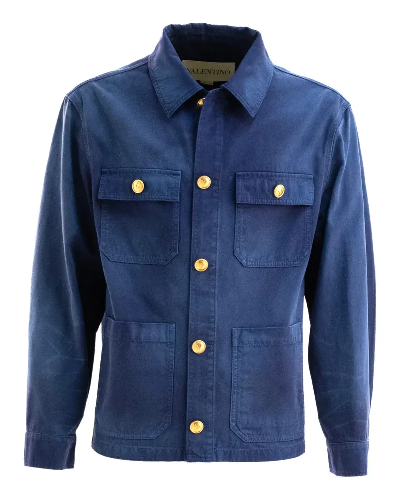 Valentino Garavani Jacke mit goldfarbenen Knöpfen - Blau Blau
