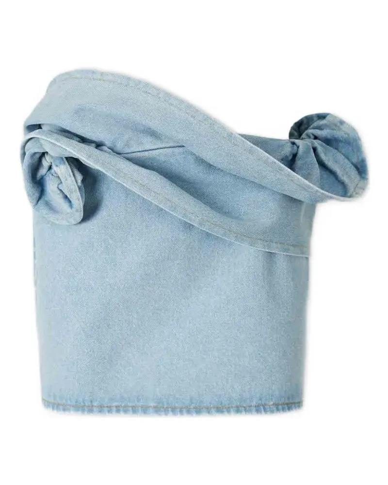 Magda Butrym floral-appliqué skirt - Blau Blau