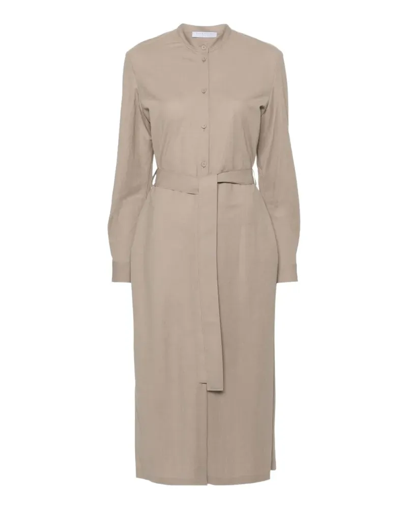 Harris Wharf London belted button-front dress - Nude Nude