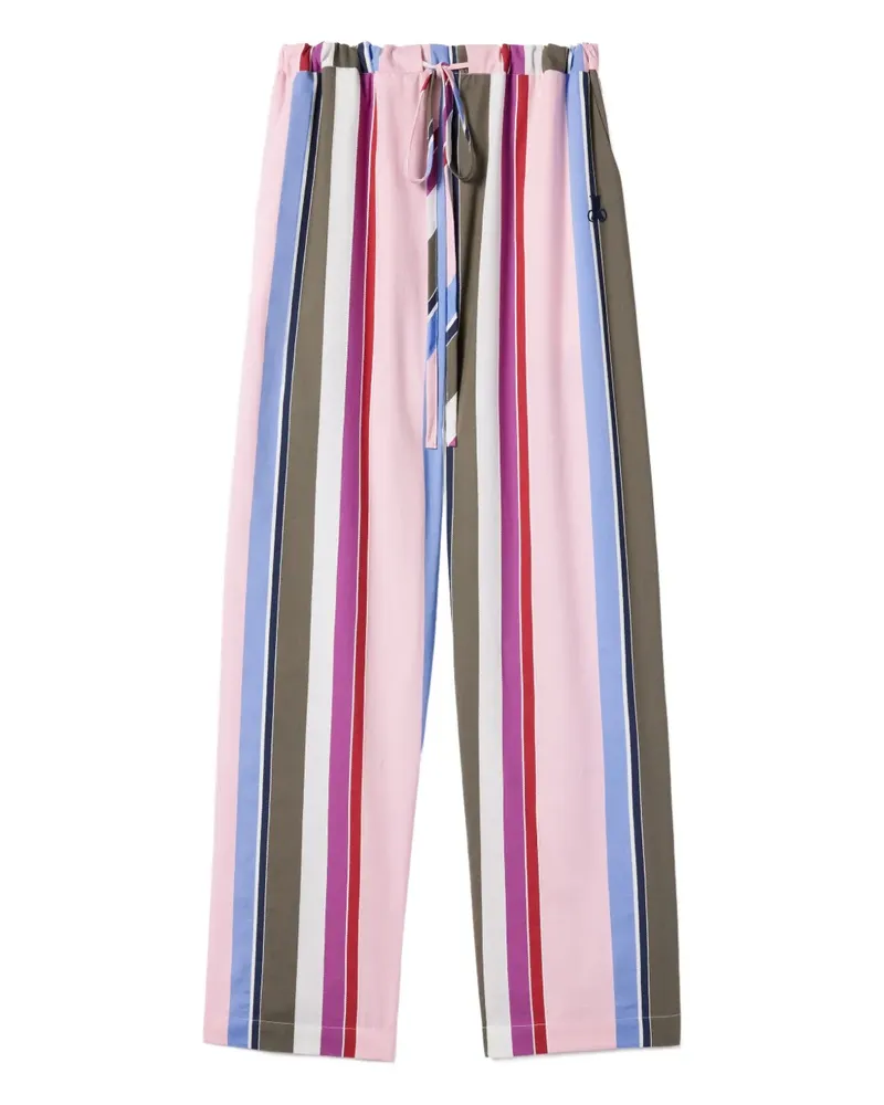 La DoubleJ Gestreifte Hose mit Kordelzug - Rosa Rosa