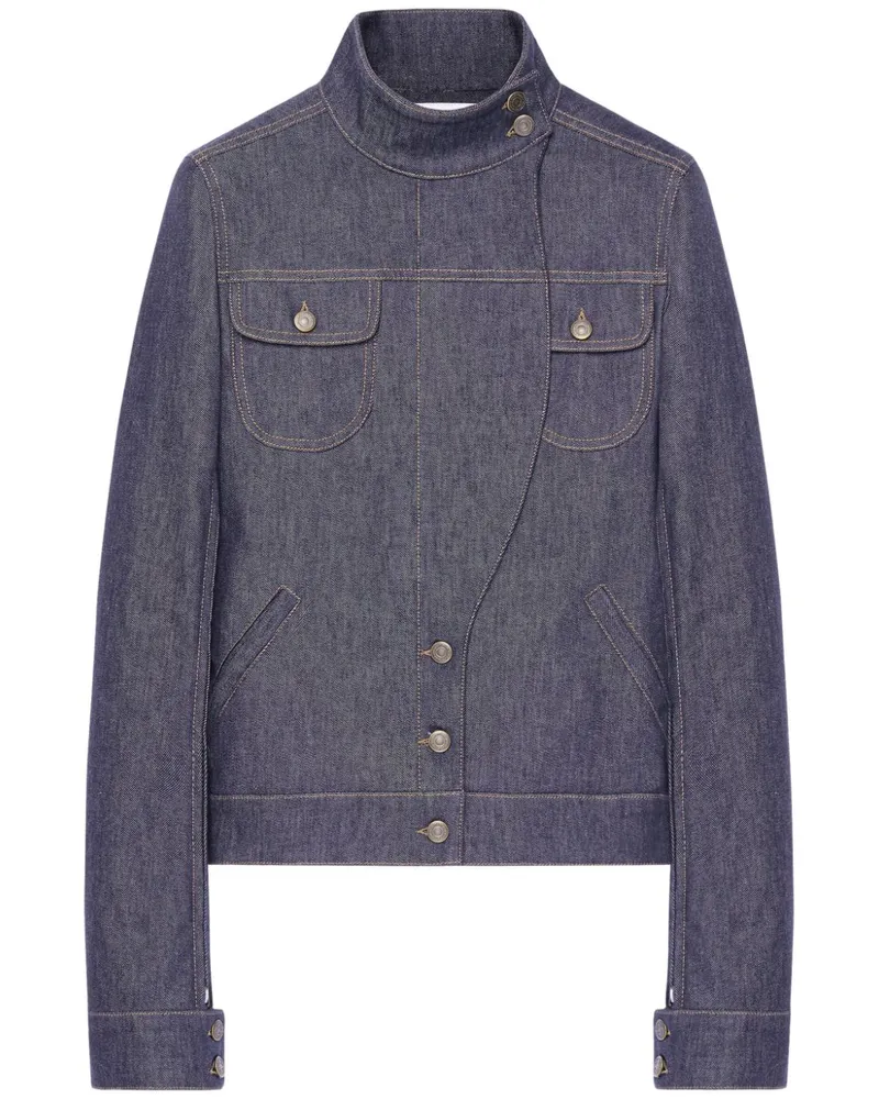 Courrèges Motorcycle Jeansjacke - Grau Grau