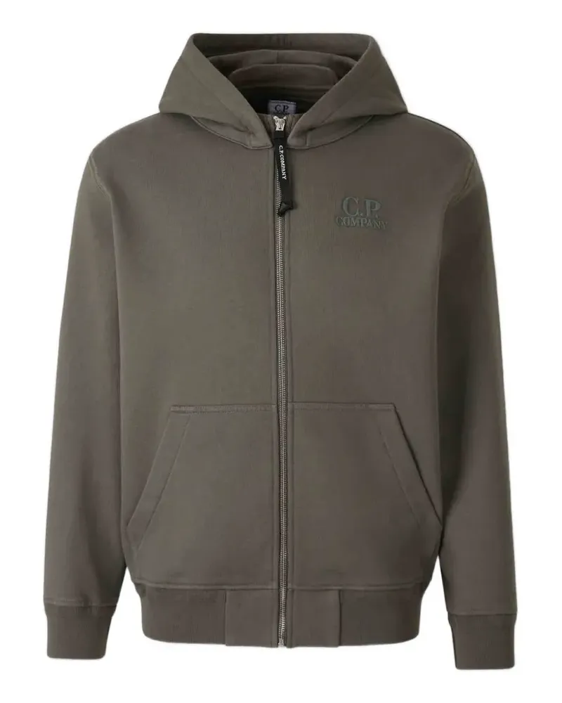 C.P. Company logo-detail zip-up hoodie - Grau Grau
