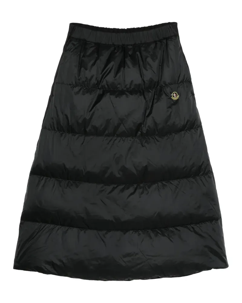 Moncler Wendbarer Midirock aus Wolltwill - Schwarz Schwarz