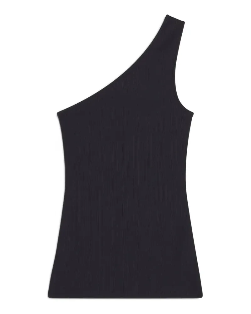 Kitsuné one-shoulder top - Schwarz Schwarz