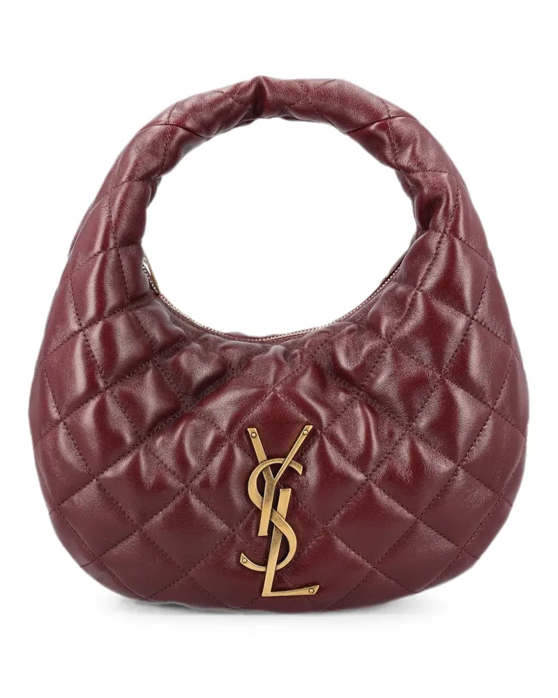 Saint Laurent quilted YSL-plaque shoulder bag - Rot Rot